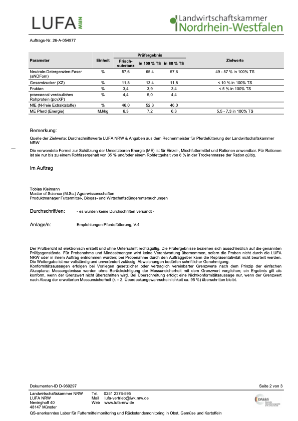 Prüfberichtseite 2